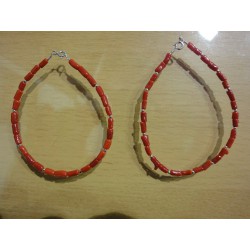 bracciale tubetti corallo